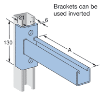 Single Channel Rev. Clevis Bracket 18" - Click Image to Close