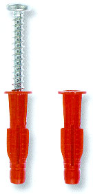 4-6-8; 6 x 1" Plastic Anchor Kit 100 Pcs - Click Image to Close
