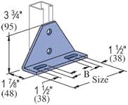 2 Hole 2 Slot Adj Support Angle - Click Image to Close